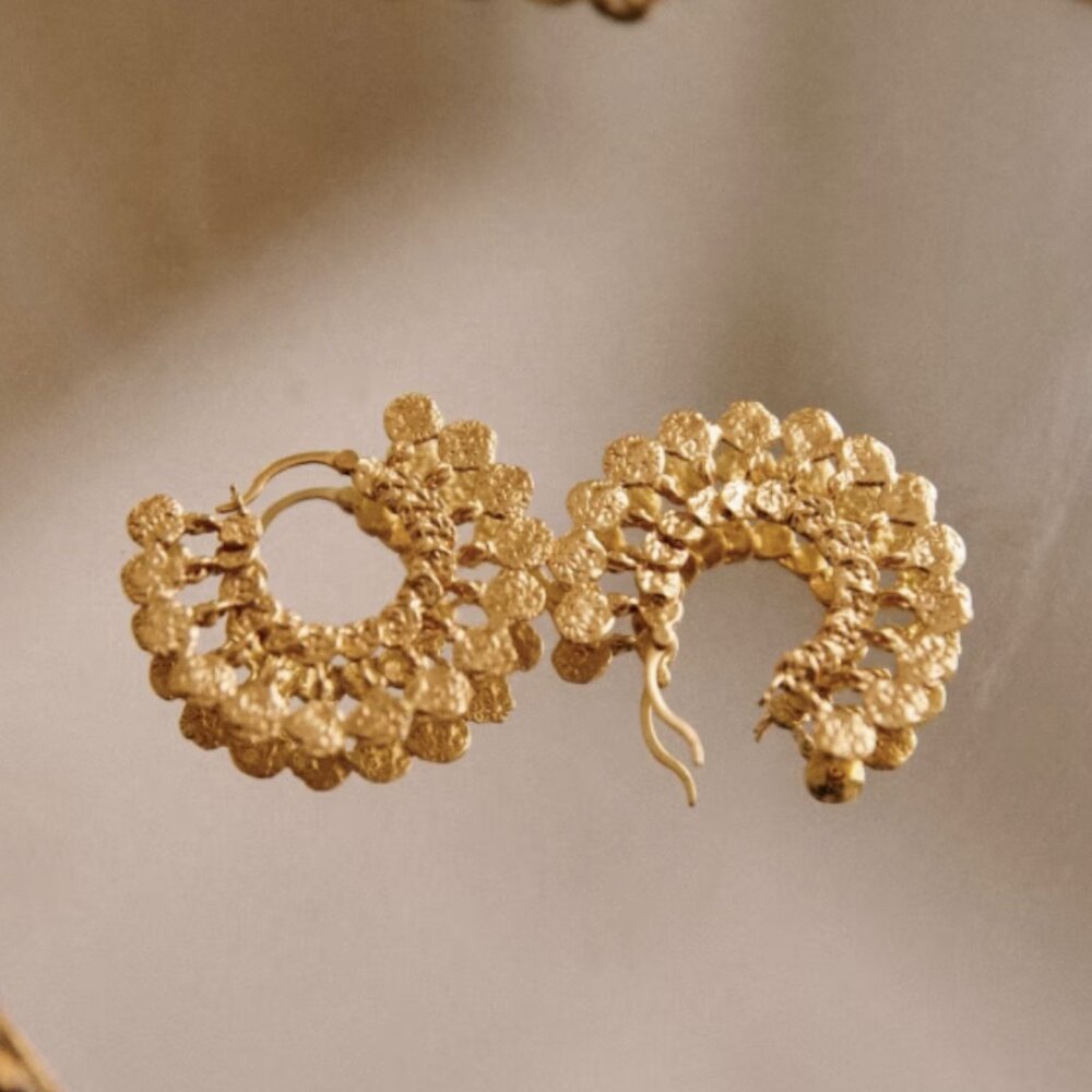 EUC Sezane Tia Hoop Earrings